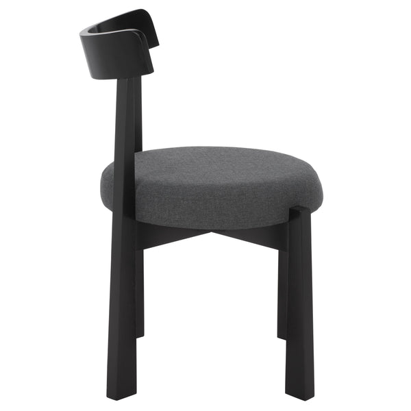 Anselm Upholstered Dining Chair Set Of 2 With Plush Cushioned Seat And Walnut-Finish Legs For Stylish Comfort