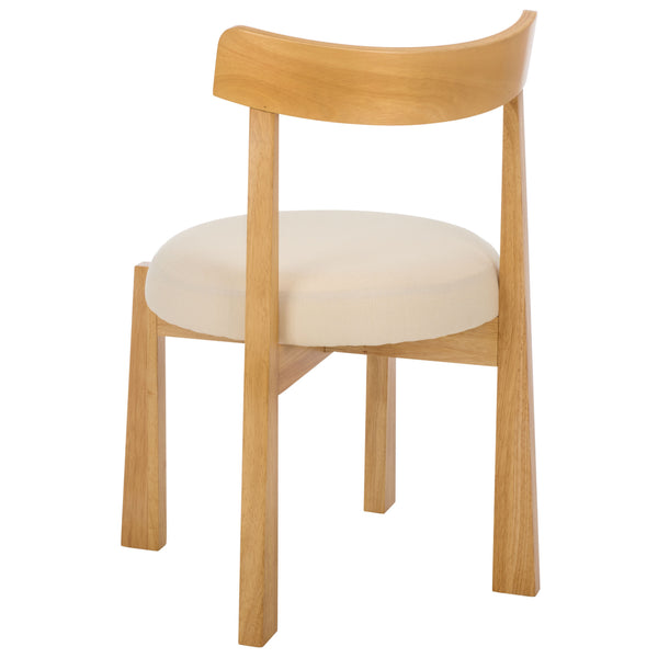 Anselm Upholstered Dining Chair Set Of 2 With Plush Cushioned Seat And Walnut-Finish Legs For Stylish Comfort