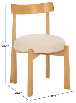 Anselm Upholstered Dining Chair Set Of 2 With Plush Cushioned Seat And Walnut-Finish Legs For Stylish Comfort