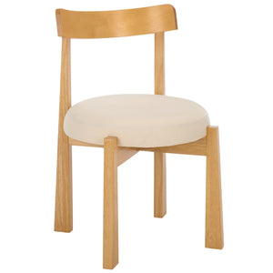 Anselm Upholstered Dining Chair Set Of 2 With Plush Cushioned Seat And Walnut-Finish Legs For Stylish Comfort