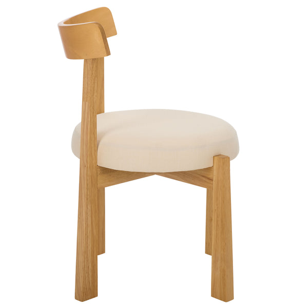 Anselm Upholstered Dining Chair Set Of 2 With Plush Cushioned Seat And Walnut-Finish Legs For Stylish Comfort