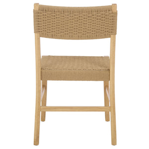 Safavieh Dutton Woven Dining Chair – Elegant Natural Rubberwood & Paper Cord For A Stylish Dining Experience Natural ,Natural Wood,Paper Cord Dch9200a