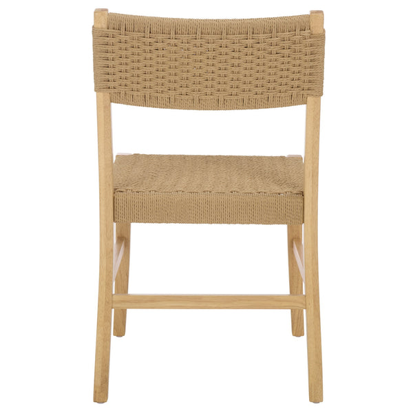 Safavieh Dutton Woven Dining Chair – Elegant Natural Rubberwood & Paper Cord For A Stylish Dining Experience Natural ,Natural Wood,Paper Cord Dch9200a