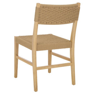 Safavieh Dutton Woven Dining Chair – Elegant Natural Rubberwood & Paper Cord For A Stylish Dining Experience Natural ,Natural Wood,Paper Cord Dch9200a