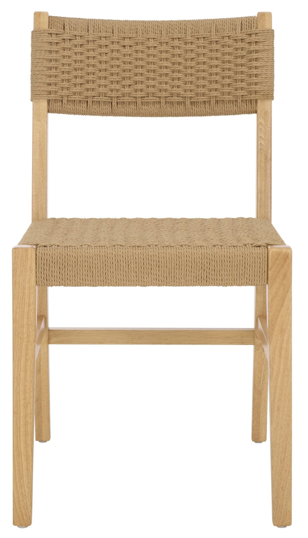 Safavieh Dutton Woven Dining Chair: Elegant Minimalist Design With Natural Rubberwood Frame For Comfort Natural Seat / Natural Frame DCH9200A