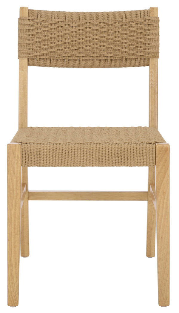 Safavieh Dutton Woven Dining Chair – Elegant Natural Rubberwood & Paper Cord For A Stylish Dining Experience Natural ,Natural Wood,Paper Cord Dch9200a