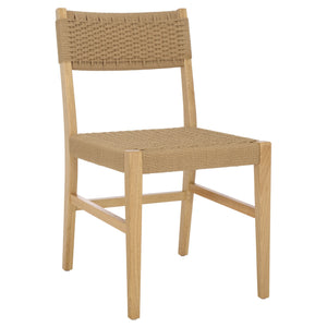 Safavieh Dutton Woven Dining Chair – Elegant Natural Rubberwood & Paper Cord For A Stylish Dining Experience Natural ,Natural Wood,Paper Cord Dch9200a