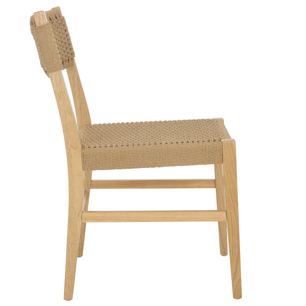 Safavieh Dutton Woven Dining Chair – Elegant Natural Rubberwood & Paper Cord For A Stylish Dining Experience Natural ,Natural Wood,Paper Cord Dch9200a