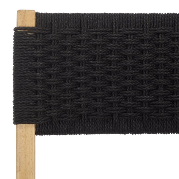 Safavieh Dutton Woven Dining Chair: Elegant Minimalist Design With Natural Rubberwood Frame For Comfort Black Seat / Natural Frame DCH9200B