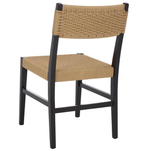 Safavieh Dutton Woven Dining Chair – Elegant Natural Rubberwood & Paper Cord For A Stylish Dining Experience Natural ,Black Wood,Paper Cord Dch9200c