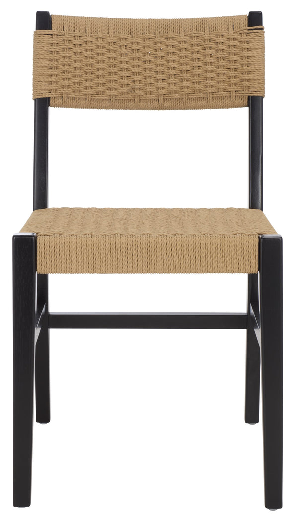 Safavieh Dutton Woven Dining Chair – Elegant Natural Rubberwood & Paper Cord For A Stylish Dining Experience Natural ,Black Wood,Paper Cord Dch9200c