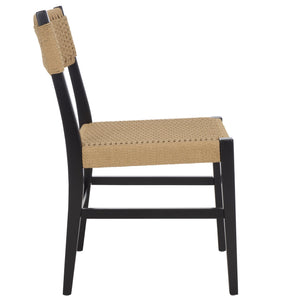 Safavieh Dutton Woven Dining Chair – Elegant Natural Rubberwood & Paper Cord For A Stylish Dining Experience Natural ,Black Wood,Paper Cord Dch9200c