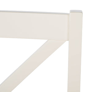 Safavieh AKASH Dining Chair Set of Two – Timeless Sheraton Design with X-Back Detail for Elegant Dining Spaces White / Natural DCH9210A-SET2