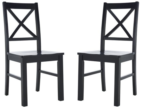Safavieh Akash Dining Chair - Stylish Rubberwood Design For Modern Homes, Perfect For Dining Spaces And Gatherings Black Rubberwood,Acacia,Plywood Dch9210b-set2