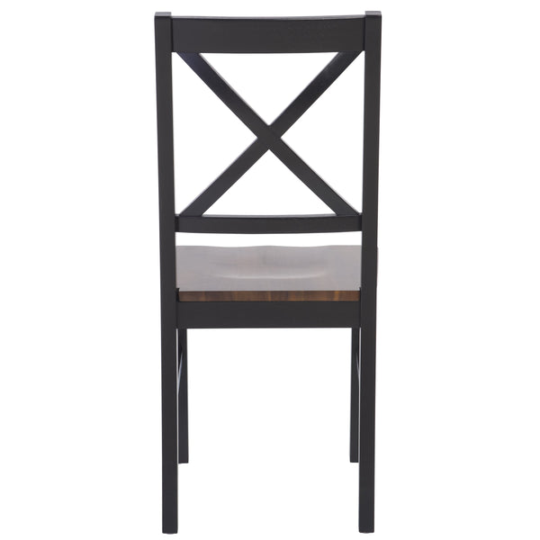 Safavieh Akash Dining Chair - Stylish Rubberwood Design For Modern Homes, Perfect For Dining Spaces And Gatherings Black ,Natural Rubberwood,Acacia,Plywood Dch9210c-set2