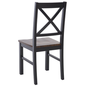 Safavieh Akash Dining Chair - Stylish Rubberwood Design For Modern Homes, Perfect For Dining Spaces And Gatherings Black ,Natural Rubberwood,Acacia,Plywood Dch9210c-set2