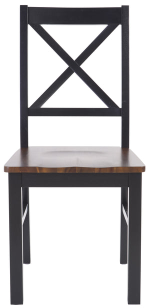 Safavieh Akash Dining Chair - Stylish Rubberwood Design For Modern Homes, Perfect For Dining Spaces And Gatherings Black ,Natural Rubberwood,Acacia,Plywood Dch9210c-set2