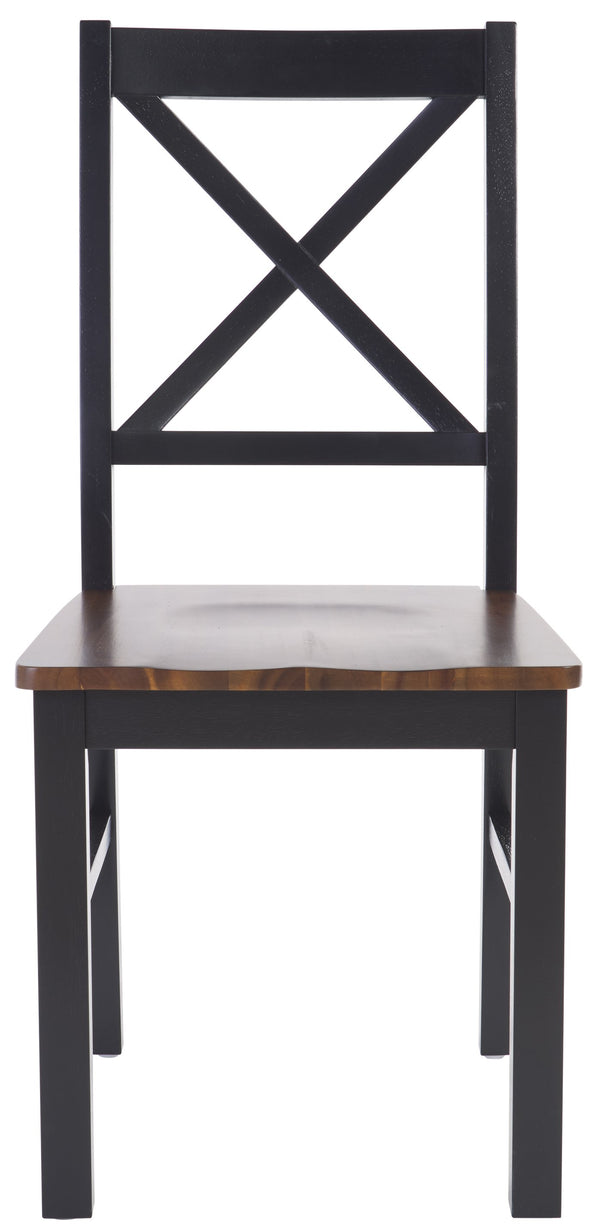 Safavieh Akash Dining Chair - Stylish Rubberwood Design For Modern Homes, Perfect For Dining Spaces And Gatherings Black ,Natural Rubberwood,Acacia,Plywood Dch9210c-set2