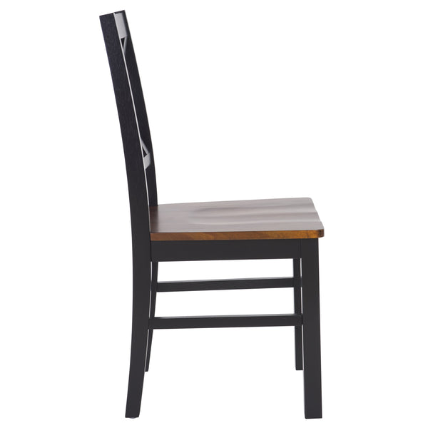 Safavieh Akash Dining Chair - Stylish Rubberwood Design For Modern Homes, Perfect For Dining Spaces And Gatherings Black ,Natural Rubberwood,Acacia,Plywood Dch9210c-set2
