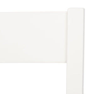 Safavieh SILIO Ladder Back Dining Chair Set of Two - Timeless Farmhouse Style for Cozy Dining Spaces White DCH9213B-SET2