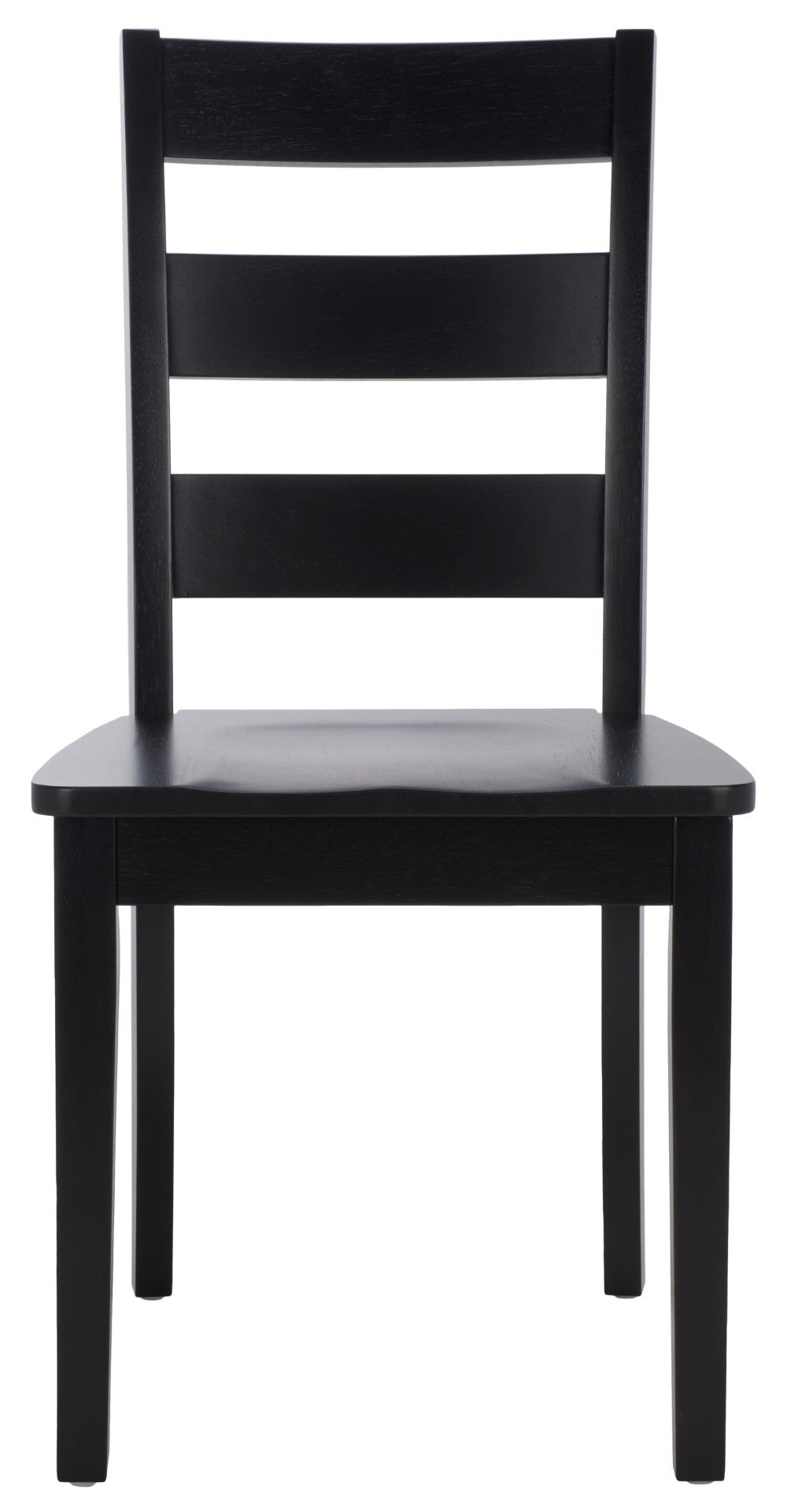 Safavieh SILIO Stylish Black Wood Ladder Back Dining Chair - Perfect for Modern Dining Rooms & Comfort DCH9213C-SET2