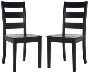 Safavieh Silio Black Wood Dining Chair - Elegant, Durable Design For Stylish Comfort In Any Dining Space Black Wood Dch9213c-set2