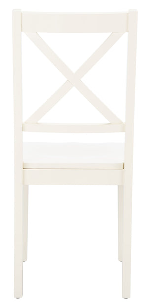 Safavieh SILIO X-Back Dining Chair Set of 2 – Classic White Farmhouse Style for Modern Dining Spaces DCH9214B-SET2