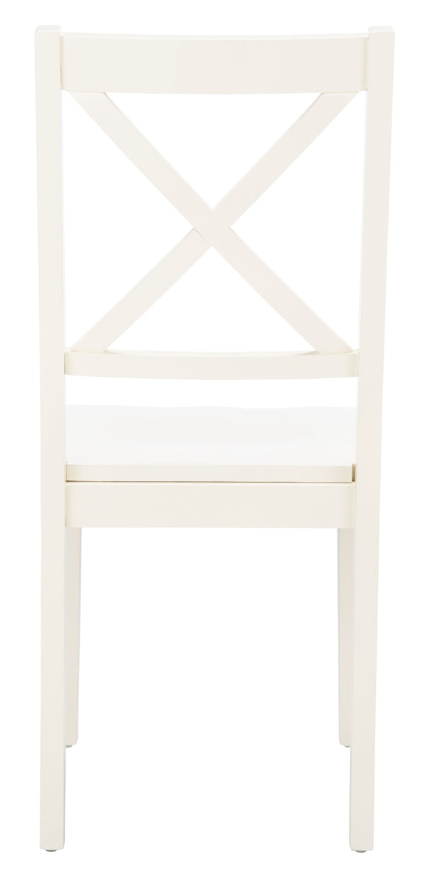 Safavieh SILIO X-Back Dining Chair Set of 2 – Classic White Farmhouse Style for Modern Dining Spaces DCH9214B-SET2