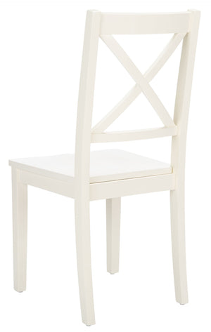 Safavieh SILIO X-Back Dining Chair Set of 2 – Classic White Farmhouse Style for Modern Dining Spaces DCH9214B-SET2