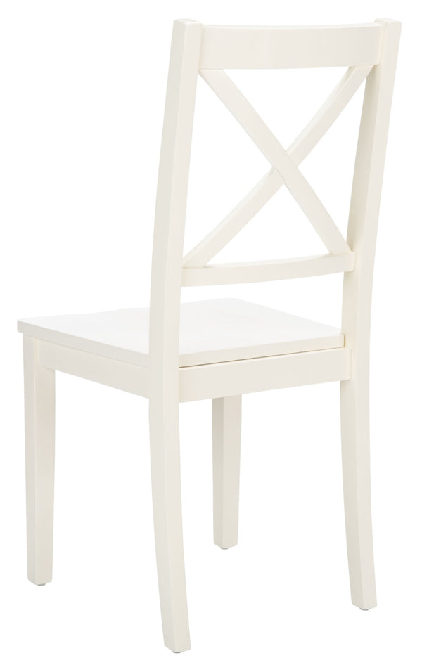 Safavieh SILIO X-Back Dining Chair Set of 2 – Classic White Farmhouse Style for Modern Dining Spaces DCH9214B-SET2