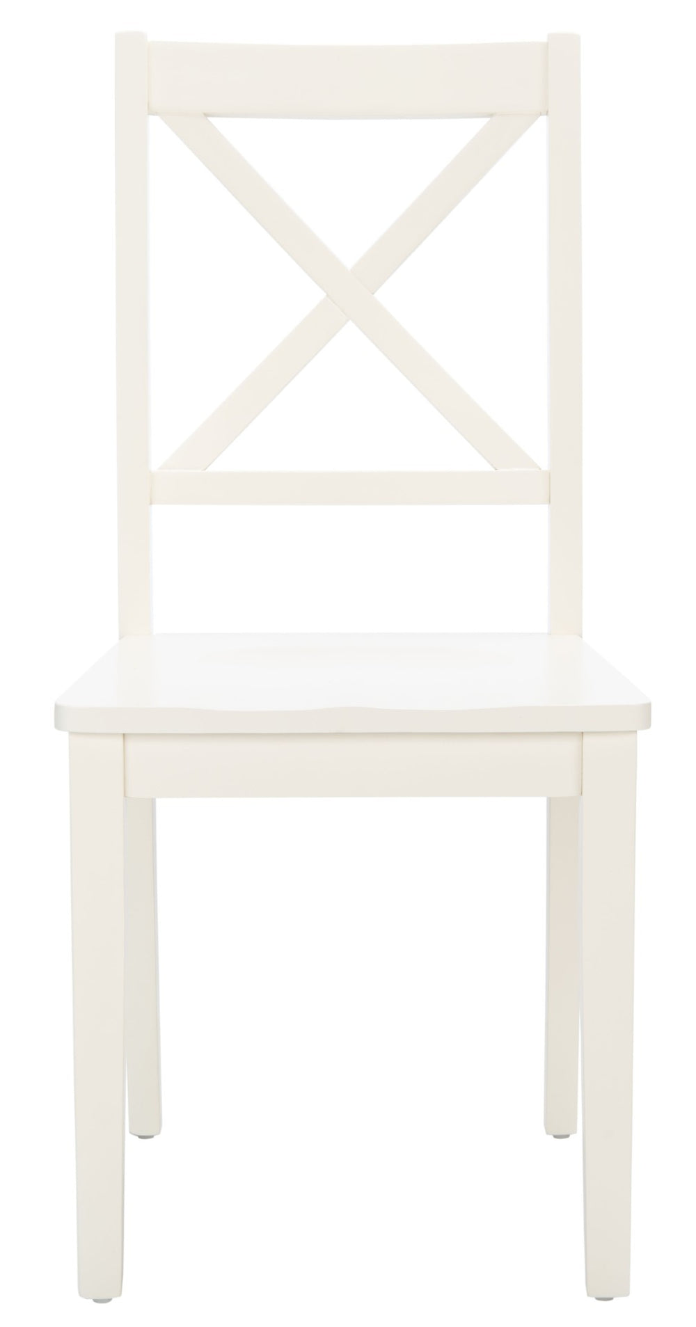 Safavieh SILIO X-Back Dining Chair Set of 2 – Classic White Farmhouse Style for Modern Dining Spaces DCH9214B-SET2
