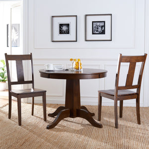 Safavieh SERGIO Dining Chair Set of 2 - Rustic Cafe Finish, Ergonomic Comfort, Timeless Elegance for Dining Spaces DCH9215A-SET2