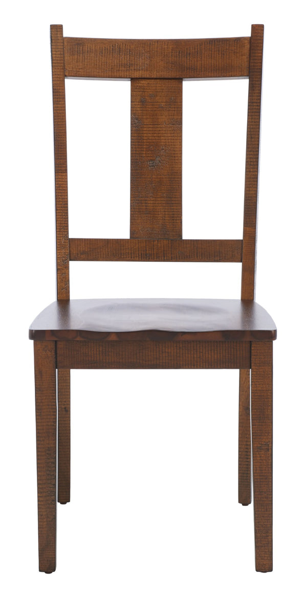 Safavieh SERGIO Dining Chair Set of 2 - Rustic Cafe Finish, Ergonomic Comfort, Timeless Elegance for Dining Spaces DCH9215A-SET2