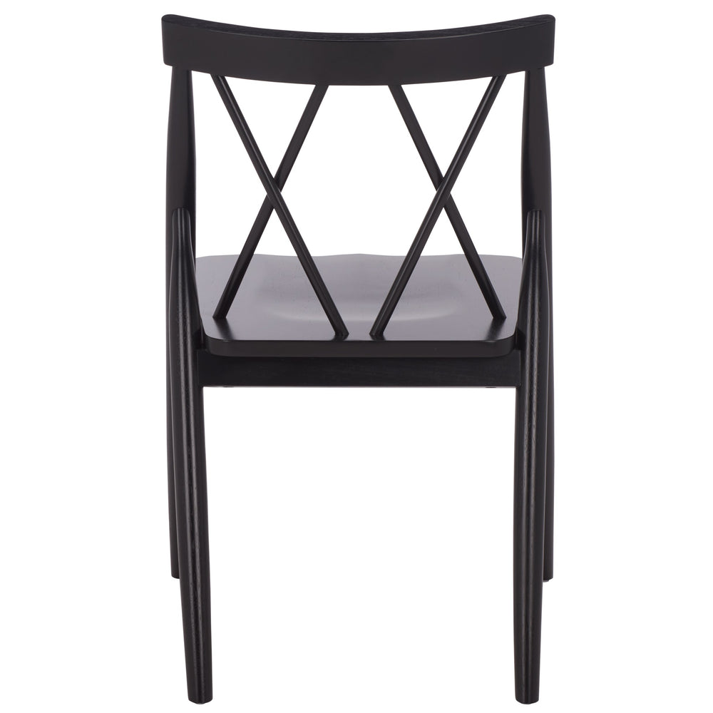 Safavieh Gayle Dining Chair - Elegant Black Rubberwood Design For Comfort & Durability, Perfect For Any Space Black Wood Dch9218a-set2