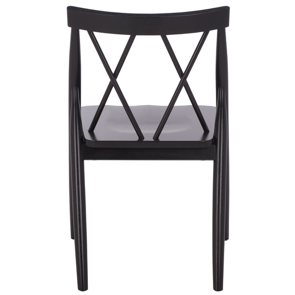 Safavieh Gayle Dining Chair - Elegant Black Rubberwood Design For Comfort & Durability, Perfect For Any Space Black Wood Dch9218a-set2