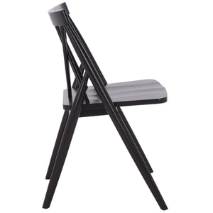 Safavieh Gayle Dining Chair - Elegant Black Rubberwood Design For Comfort & Durability, Perfect For Any Space Black Wood Dch9218a-set2
