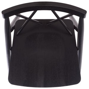 Safavieh Gayle Dining Chair - Elegant Black Rubberwood Design For Comfort & Durability, Perfect For Any Space Black Wood Dch9218a-set2