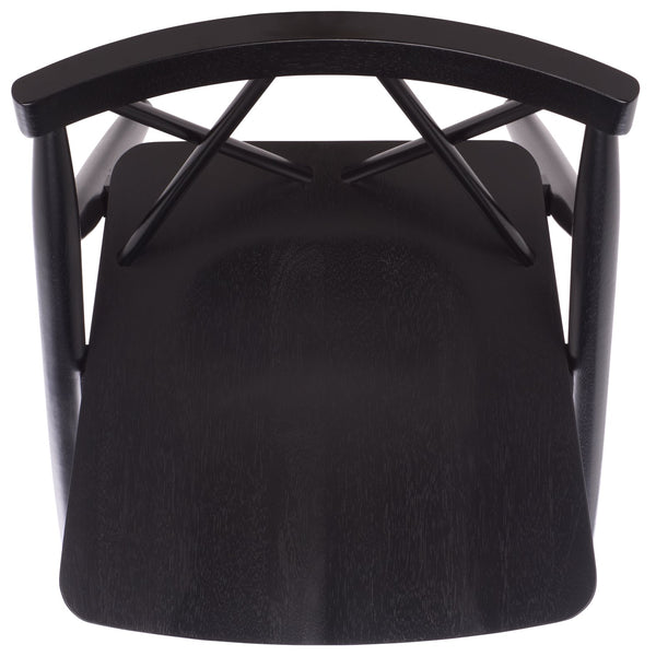 Safavieh Gayle Dining Chair - Elegant Black Rubberwood Design For Comfort & Durability, Perfect For Any Space Black Wood Dch9218a-set2