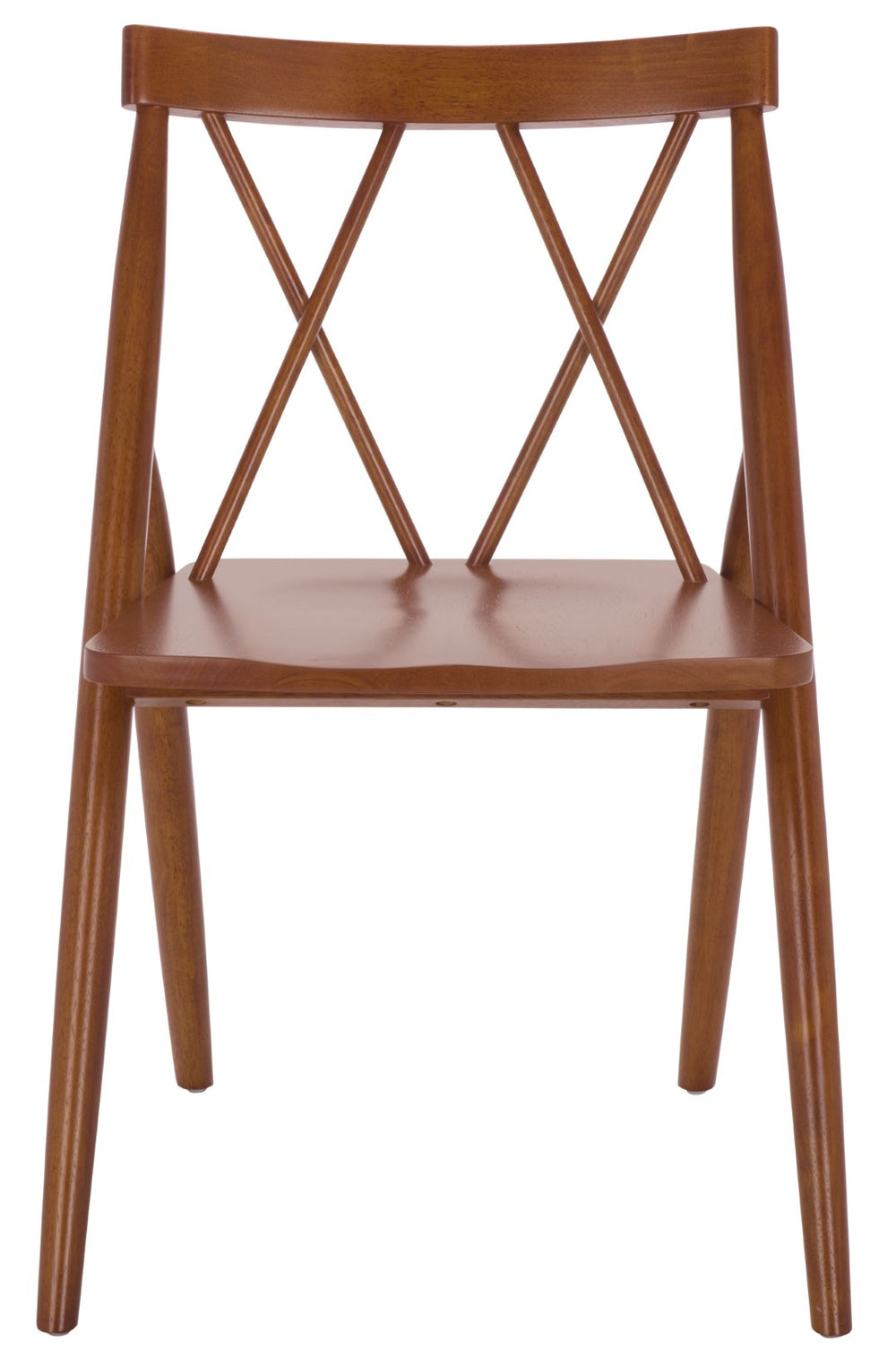 Safavieh GAYLE Dining Chair - Modern Solid Rubberwood Design for Stylish Comfort in Any Dining Space Walnut DCH9218B-SET2