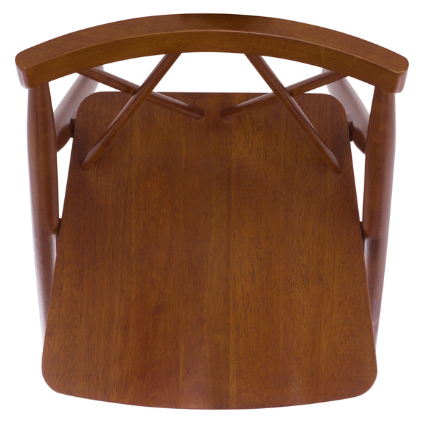 Safavieh Gayle Dining Chair Set Of 2 - Elegant Walnut Finish, Modern Design, Sturdy Rubberwood Construction Walnut Wood Dch9218b-set2