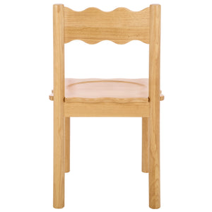 Nolly Scallop Dining Chair Set Of 2 With Curved Ergonomic Back And Solid Wood Frame For Cozy, Stylish Meals