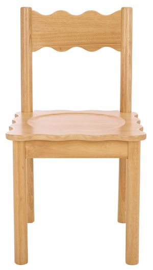 Nolly Scallop Dining Chair Set Of 2 With Curved Ergonomic Back And Solid Wood Frame For Cozy, Stylish Meals