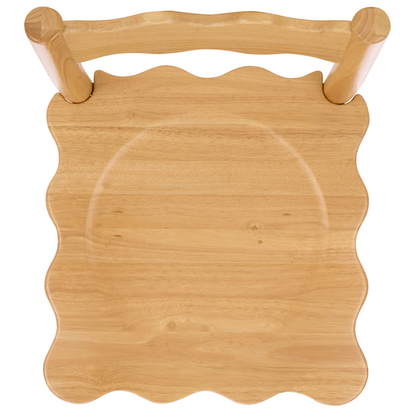 Nolly Scallop Dining Chair Set Of 2 With Curved Ergonomic Back And Solid Wood Frame For Cozy, Stylish Meals