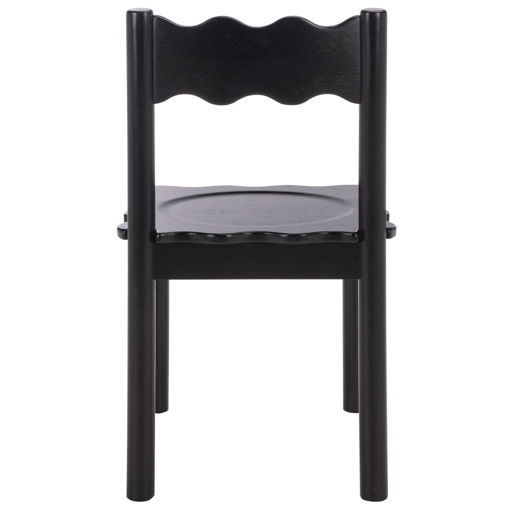 Nolly Scallop Dining Chair Set Of 2 With Curved Ergonomic Back And Solid Wood Frame For Cozy, Stylish Meals