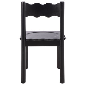 Nolly Scallop Dining Chair Set Of 2 With Curved Ergonomic Back And Solid Wood Frame For Cozy, Stylish Meals