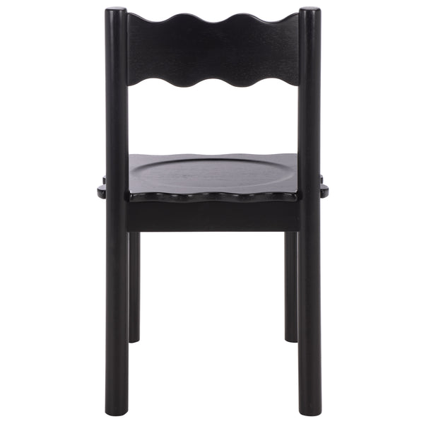 Nolly Scallop Dining Chair Set Of 2 With Curved Ergonomic Back And Solid Wood Frame For Cozy, Stylish Meals