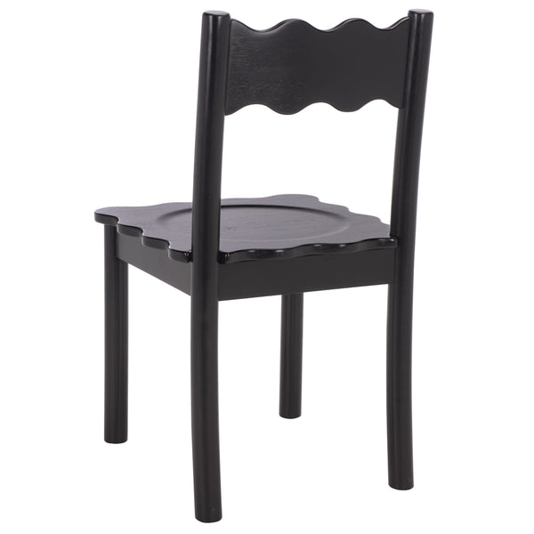 Nolly Scallop Dining Chair Set Of 2 With Curved Ergonomic Back And Solid Wood Frame For Cozy, Stylish Meals