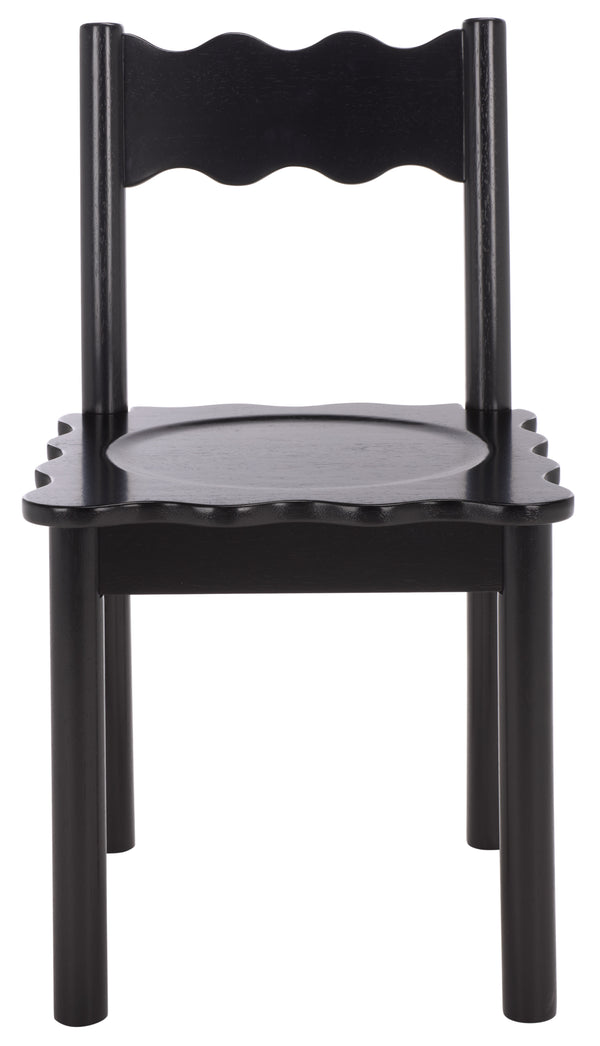 Nolly Scallop Dining Chair Set Of 2 With Curved Ergonomic Back And Solid Wood Frame For Cozy, Stylish Meals