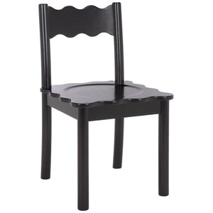 Nolly Scallop Dining Chair Set Of 2 With Curved Ergonomic Back And Solid Wood Frame For Cozy, Stylish Meals