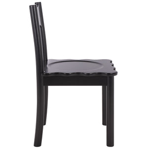 Nolly Scallop Dining Chair Set Of 2 With Curved Ergonomic Back And Solid Wood Frame For Cozy, Stylish Meals
